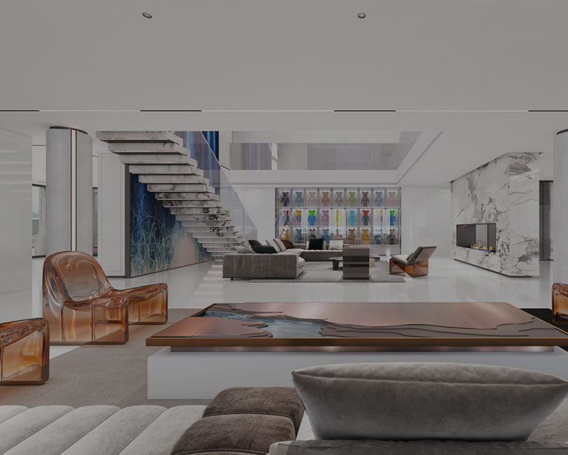 北京·朝陽三層1500㎡高端別墅室內設計效果圖