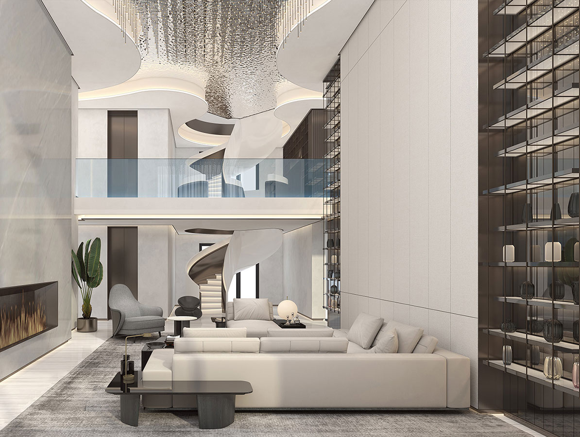 北京順義900㎡現代簡約的別墅室內設計方案